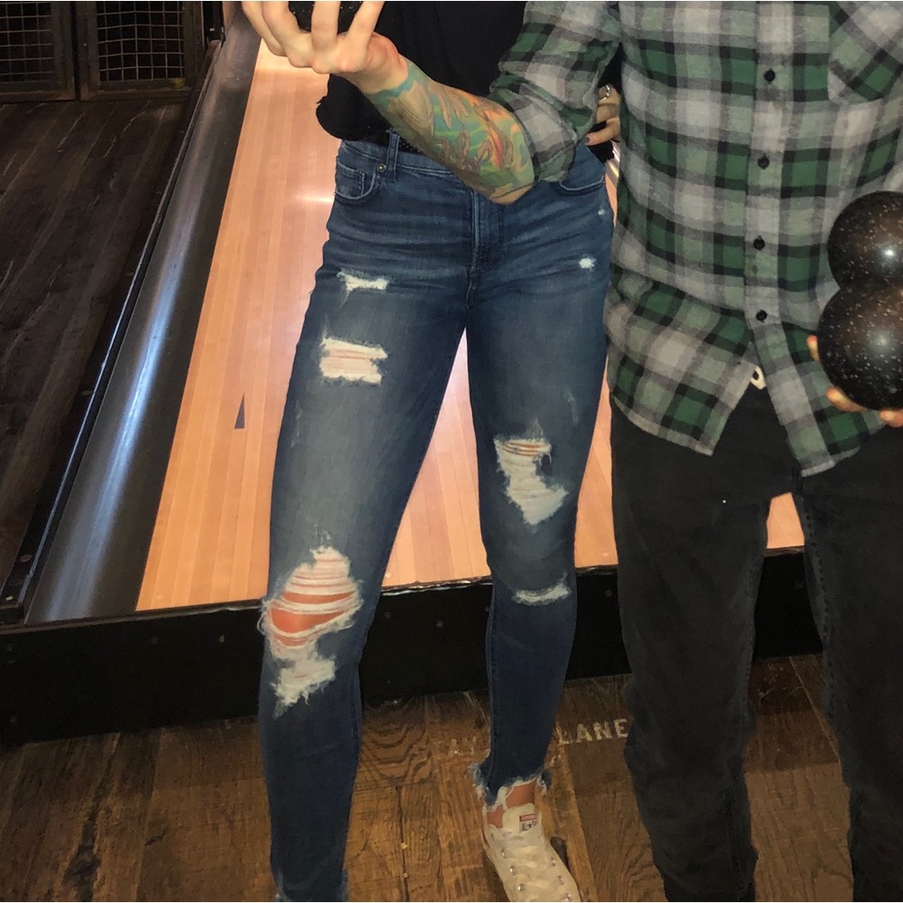 Express Blue High Rise Jeans
